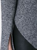 melange shirt tail sweater 