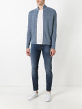 zip-up knitted sweater