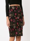 floral knitted pencil skirt