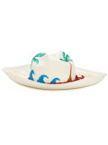 Vamos a la playa beaded panama hat