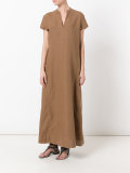 notched neckline dress