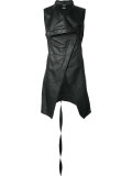 asymmetric sleeveless jacket