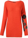 stone embellished knit blouse