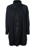 high neck pleated jacket
