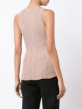 ribbed asymmetric tank top