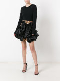 leopard print ruffle skirt