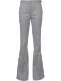 stitching detail flared trousers