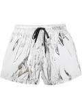 metallic swim shorts