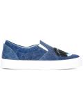 embossed slip-on sneakers