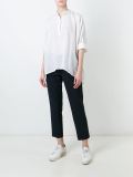 band collar shirt