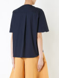 collarless butoned shirt