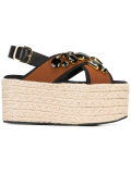 espadrille platform Fussbett sandals
