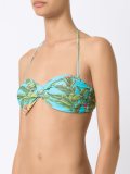 printed bandeau bikini top