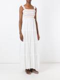 crinkle-gauze Smocked dress