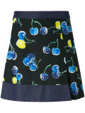 cherries print A-line skirt