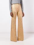 jacquard flared trousers