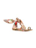 paisley print flat sandals