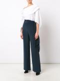 high-rise straight trousers