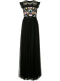 floral embroidered shift dress