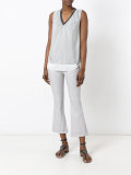 pinstripe V-neck tank