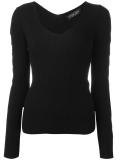 lace-up sleeve jumper