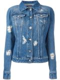 distressed denim jacket