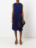 asymmetric dot lace dress