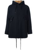 concealed fastening hooded coat