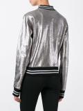 metallic bomber jacket