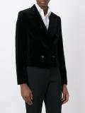 cropped velvet blazer
