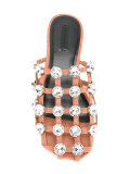 embellished grid mules