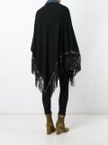 fringed knit poncho