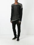 bicolour ribbed jumper