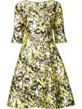 abstract floral print dress