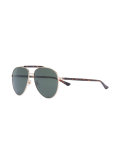 mixed material aviator sunglasses