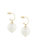 small hoop pearl earrings