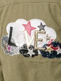 love logo military parka 