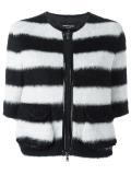 fluffy striped jacket