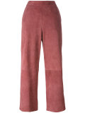 panelled cropped trousers