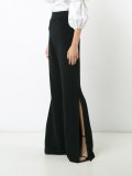 slit high-waisted trousers