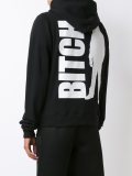 'Bitch'拉链连帽衫