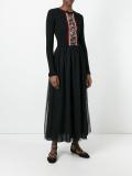 embroidered panel dress
