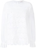 scalloped hem blouse