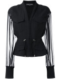 v-neck fitted jacket