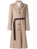 belted buttoned coat