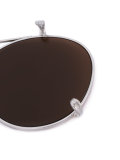 horn-rimmed round sunglasses