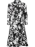 floral print belted dress