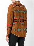 geometric patch shirt