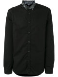 snakeskin-effect collar shirt