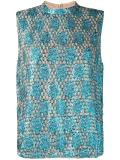 'Emiko' metallic jacquard top